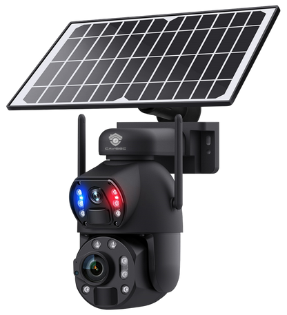 Zoom Guard: Cámara de Seguridad Solar 3 Lentes